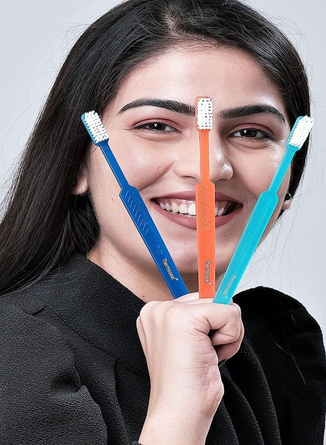ICPA Thermoseal Toothbrush, Adult, Manual, Blue (pack of 12) - Image 2